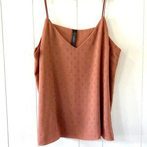Express Reversible V-neck Spaghetti Strap Tank Pink/Gold - NWOT